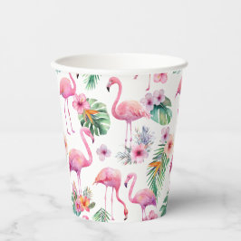 Tropische Flamingo Baby shower Papieren Bekers