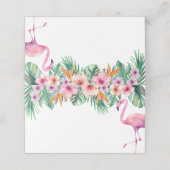 Tropische Flamingo Baby shower Plaatskaarten – Bla Plaatskaartje (Buitenkant ongevouwen)