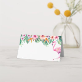 Tropische Flamingo Baby shower Plaatskaarten – Bla Plaatskaartje