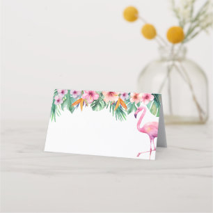 Tropische Flamingo Baby shower Plaatskaarten – Bla Plaatskaartje