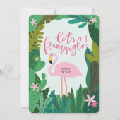 TROPISCHE FLAMINGO BABY SHOWER UITNODIGING (Voorkant)
