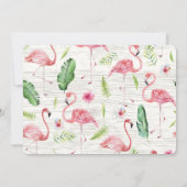 Tropische Flamingo Baby shower Uitnodiging (Achterkant)