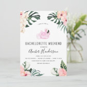 Tropische Flamingo Bachelorette Routebeschrijving Kaart (Staand voorkant)