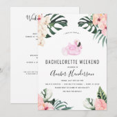 Tropische Flamingo Bachelorette Routebeschrijving Kaart (Voorkant / Achterkant)