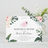 Tropische Flamingo Bachelorette Routebeschrijving Kaart (Staand voorkant)