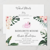 Tropische Flamingo Bachelorette Routebeschrijving Kaart (Voorkant / Achterkant)