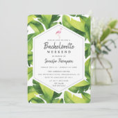 Tropische Flamingo Bachelorette Weekend Itinerary Kaart (Staand voorkant)