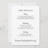 Tropische Flamingo Bachelorette Weekend Itinerary Kaart (Achterkant)