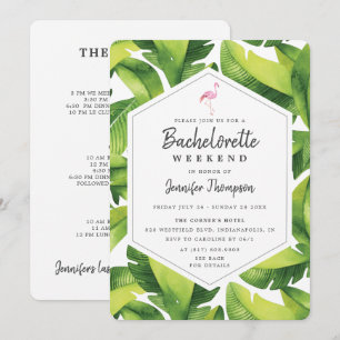 Tropische Flamingo Bachelorette Weekend Itinerary Kaart