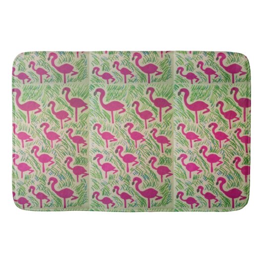 Tropische flamingo badmat (Voorkant)