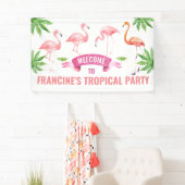 Tropische flamingo-banner spandoek (Insitu)