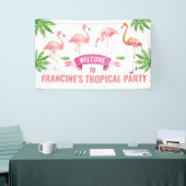 Tropische flamingo-banner spandoek (Beurs)