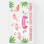 Tropische flamingo-banner spandoek (Verticaal)