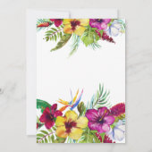 Tropische Flamingo Beach bestemming bruiloft Kaart (Achterkant)