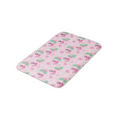 Tropische Flamingo Bird Pattern Flowers Light Pink Badmat (Gekanteld)