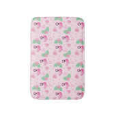 Tropische Flamingo Bird Pattern Flowers Light Pink Badmat (Voorkant Verticaal)