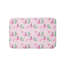 Tropische Flamingo Bird Pattern Flowers Light Pink