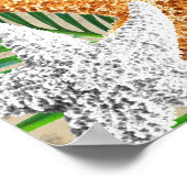 Tropische Flamingo Birds bij het strand Poster (Hoek)