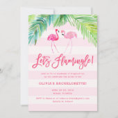 Tropische Flamingo Birthday of Bachelorette Invite Kaart (Voorkant)