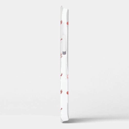 Tropische Flamingo Blauwe Strepen Patroon Case-Mate iPhone Case (Achterkant / Links)