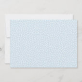 Tropische Flamingo Blue Birthday Kaart (Achterkant)