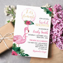 Tropische Flamingo Bridal Shower Invitation