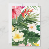 Tropische Flamingo Bruids Douche INvitation Kaart (Achterkant)