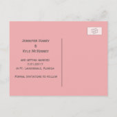 Tropische flamingo bruiloft Save the date Briefkaa Aankondigingskaart (Achterkant)