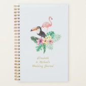 Tropische Flamingo Bruiloft Vrijgezellenfeest Keep Planner (Voorkant)