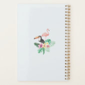 Tropische Flamingo Bruiloft Vrijgezellenfeest Keep Planner (Achterkant)