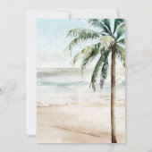 tropische flamingo brunch bruids douche uitnodigin kaart (Achterkant)