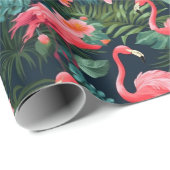 Tropische Flamingo Cadeaupapier (Rol Hoek)