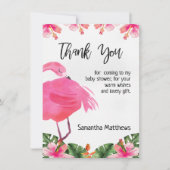 Tropische Flamingo Dank u Kaart (Voorkant)