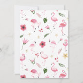 Tropische flamingo drive by Baby shower Kaart (Achterkant)