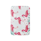 Tropische flamingo en bladeren, zomerpatroon. badmat (Voorkant Verticaal)