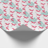 Tropische flamingo en bladeren, zomerpatroon. cadeaupapier (Hoek)