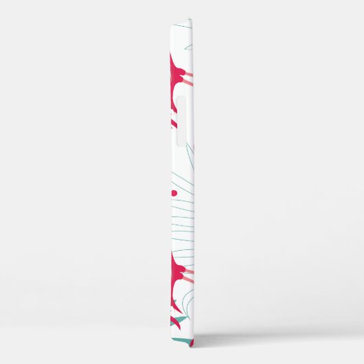 Tropische flamingo en bladeren, zomerpatroon. Case-Mate iPhone case (Achterkant / Rechts)