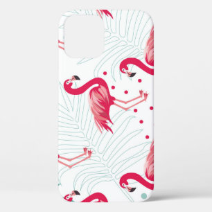 Tropische flamingo en bladeren, zomerpatroon. Case-Mate iPhone case
