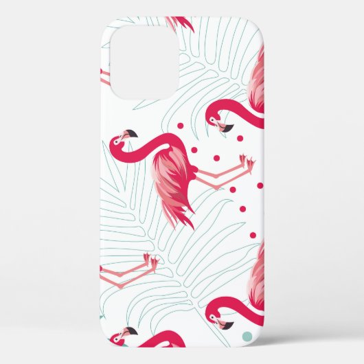 Tropische flamingo en bladeren, zomerpatroon. Case-Mate iPhone case (Achterkant)