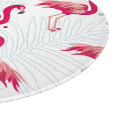 Tropische flamingo en bladeren, zomerpatroon. snijplank (Hoek)