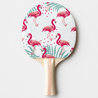 Tropische flamingo en bladeren, zomerpatroon. tafeltennisbatje