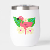 Tropische Flamingo en Bloemen (Voorkant)