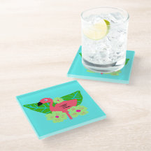 Tropische Flamingo en Bloemen