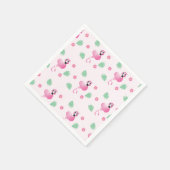 Tropische flamingo en bloemen Patroonlicht Roze Servet (Hoek)