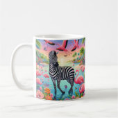 Tropische Flamingo en Zebra Koffiemok (Links)