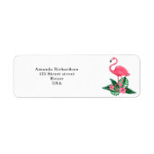 Tropische Flamingo Etiket (Voorkant)