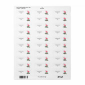 Tropische Flamingo Etiket (Full Sheet)