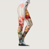 Tropische Flamingo Fantasie Paradijs Bloom Leggings (Rechts)