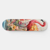 Tropische Flamingo Fantasie Paradijs Bloom Persoonlijk Skateboard (Horizontaal)