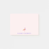 Tropische Flamingo Fel Neon Persoonlijk Post-it® Notes (Voorkant)